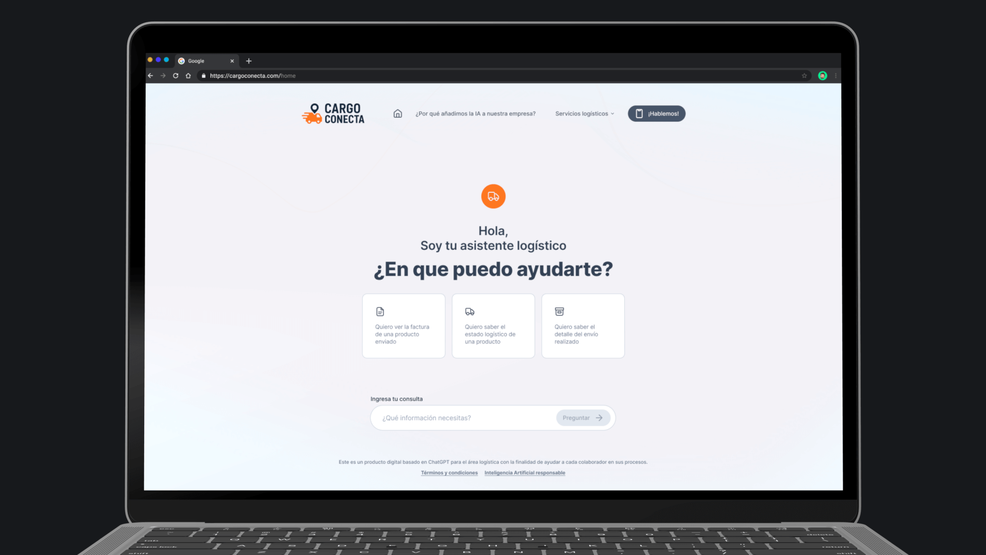 Visualización del home