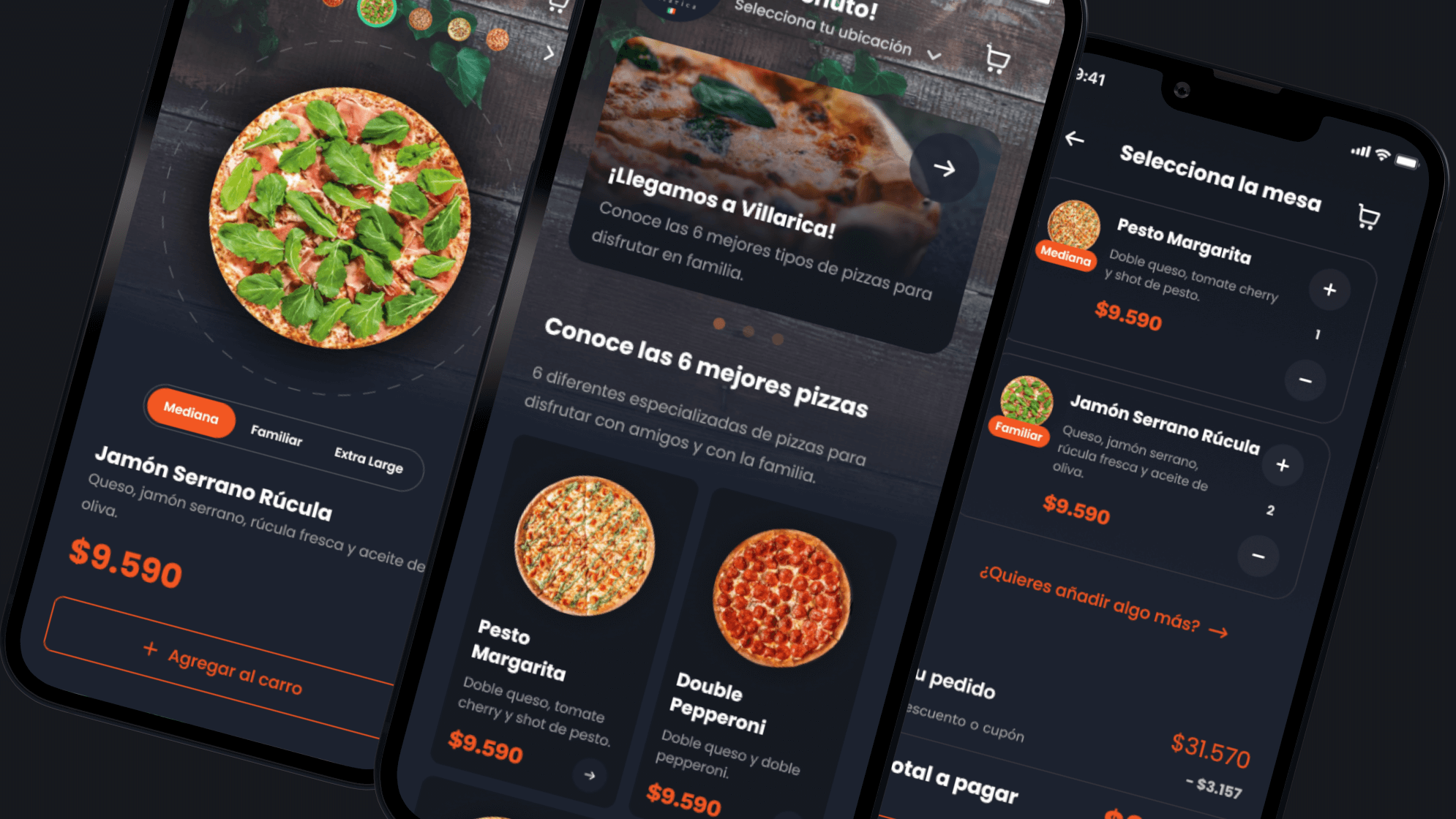 Servicio de menú digital para pizzería
